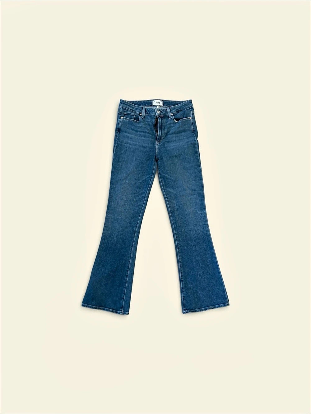 Paige high rise Laurel Canyon boot cut jeans. Like new.